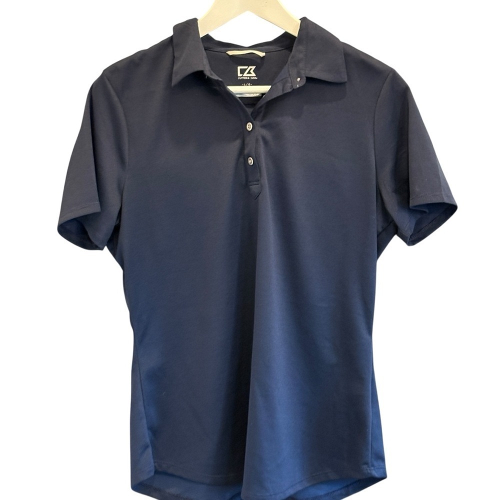 Cutter & Buck Womens Golf Polo CB DryTec 50+ UPF Size Large Navy
